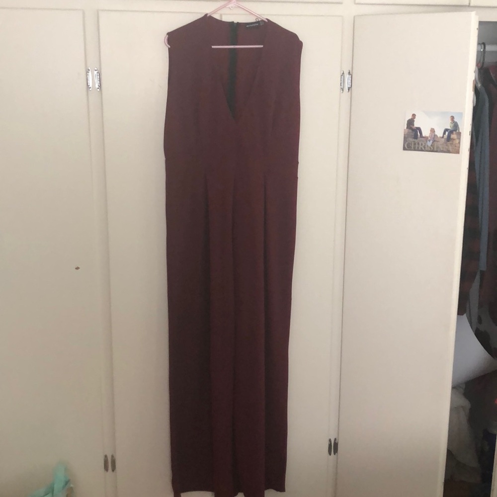 PLT maroon jumpsuit